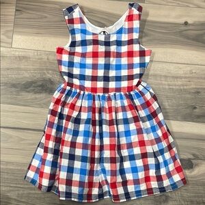 Cat and Jack Red White Blue Plaid Sleeveless Dress